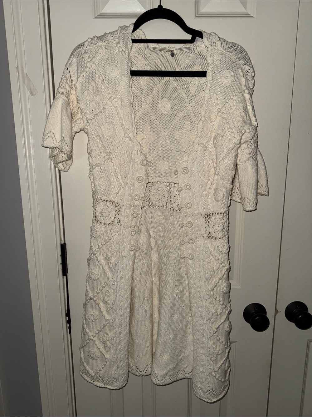 Cream Crochet Knit sweater